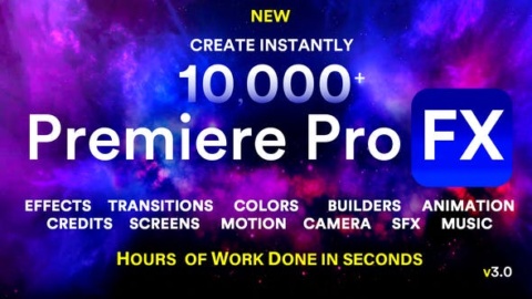 Premiere Pro FX Plugins Extension - Video Effects I Transitions I Colors I Motion I SFX I Music